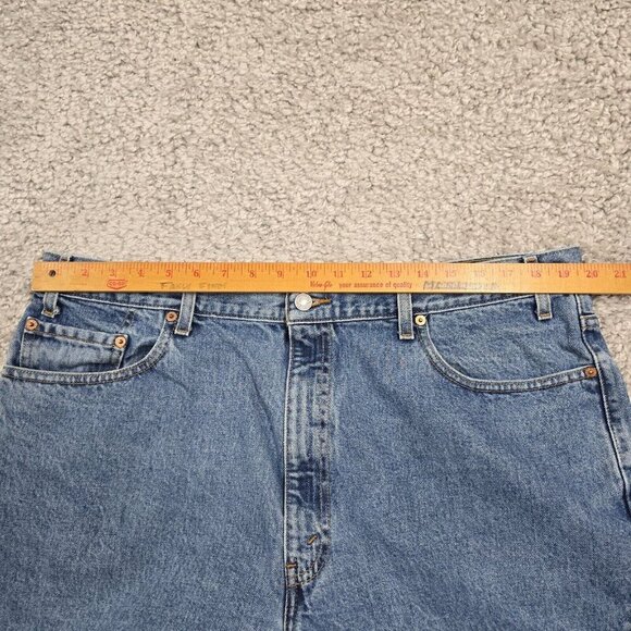 Levis 550 Jeans Men 42x30 (Fits 38x30) Blue Relaxed Tapered Fit 90s Denim - Picture 8 of 12